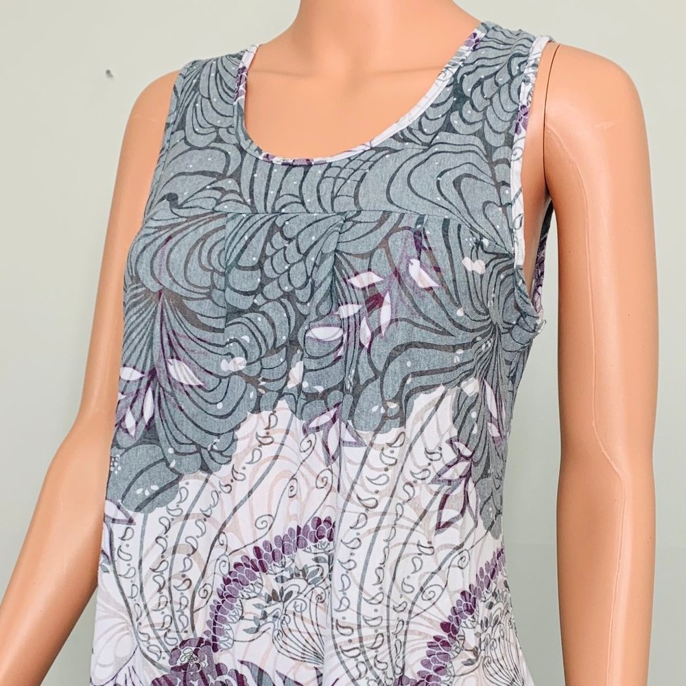 Full Tilt Gray Scoop Neck Sleeveless Blouse XL